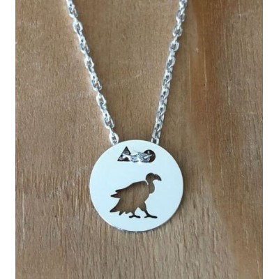 Collier femme argent, créateur CabaneTchanque, Pendentif Vautour